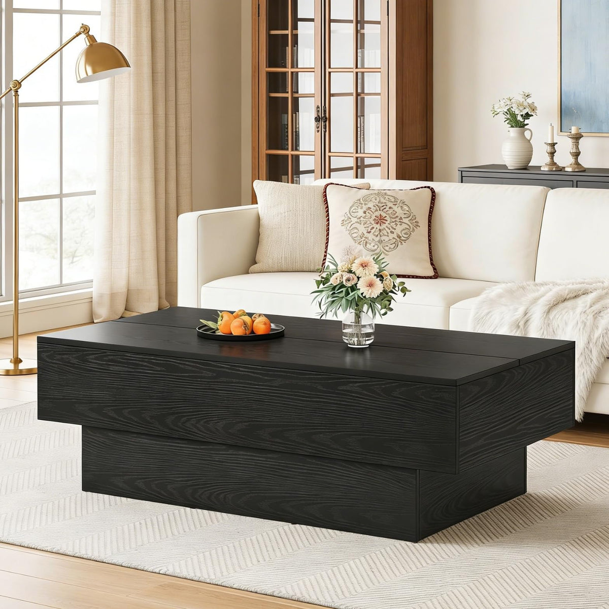 Black Rectangle Coffee Table K238