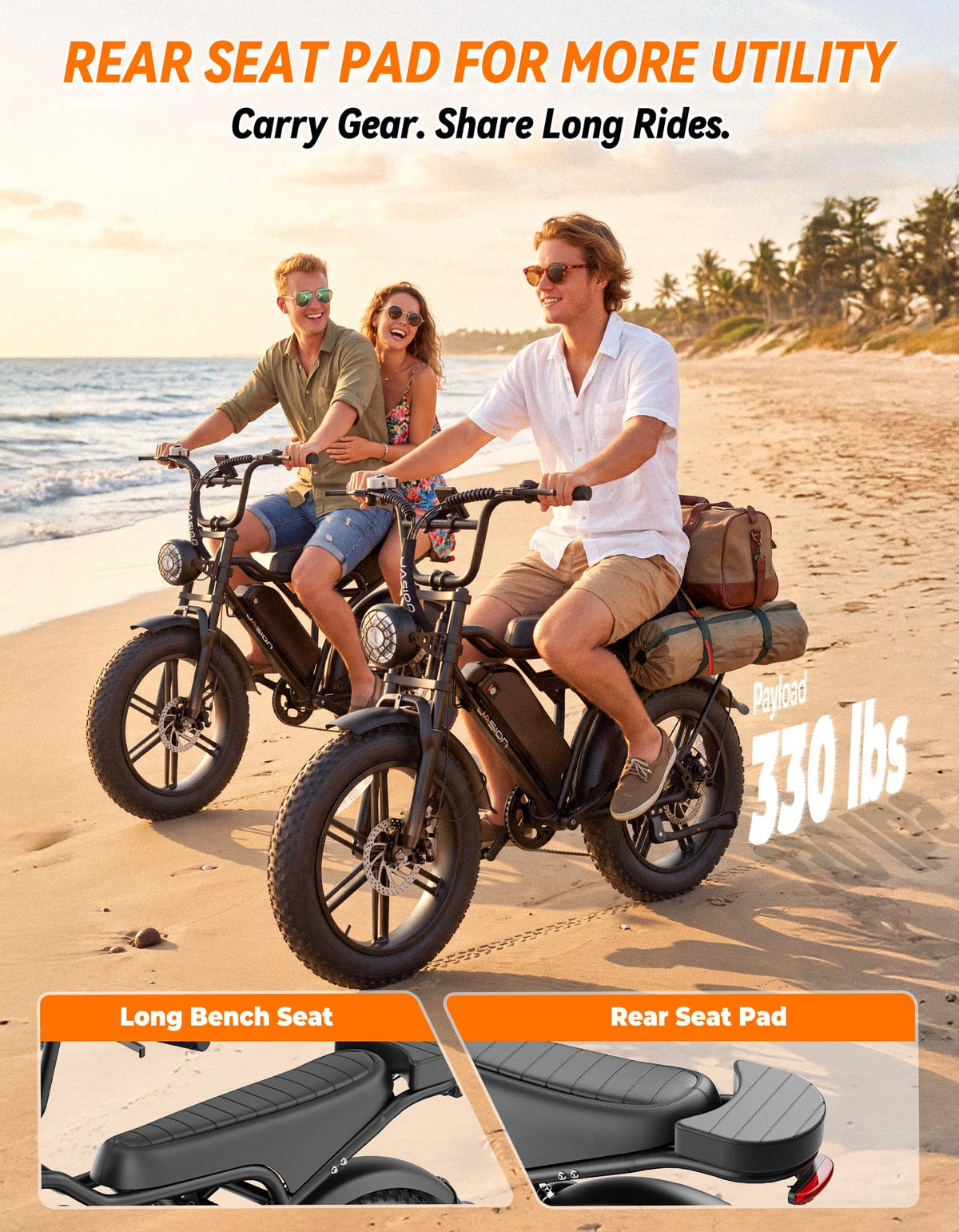 Electric Bike, 2000W Peak, Fat Tire T1190
