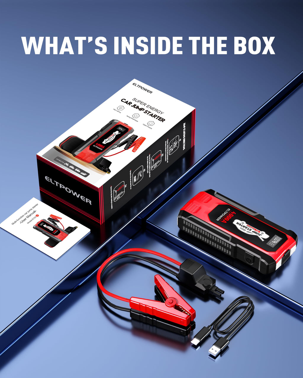 Heavy Duty 12V Portable Jump Starter with Carry Case J2239
