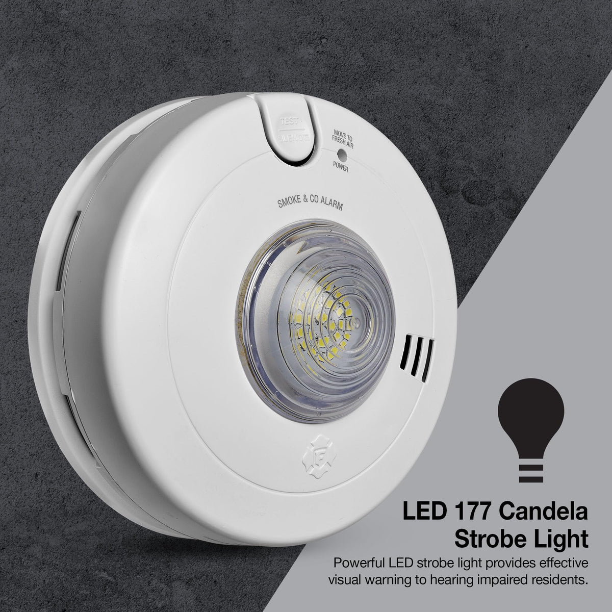 Hardwire Combination Smoke & Carbon Monoxide Alarm with LED Strobe X86975