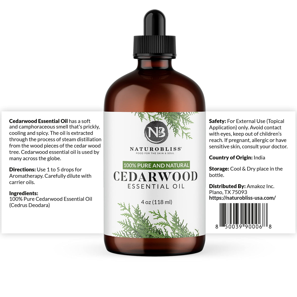 Cedarwood Essential Oil 4 Fl Oz Pack of 2 K554163