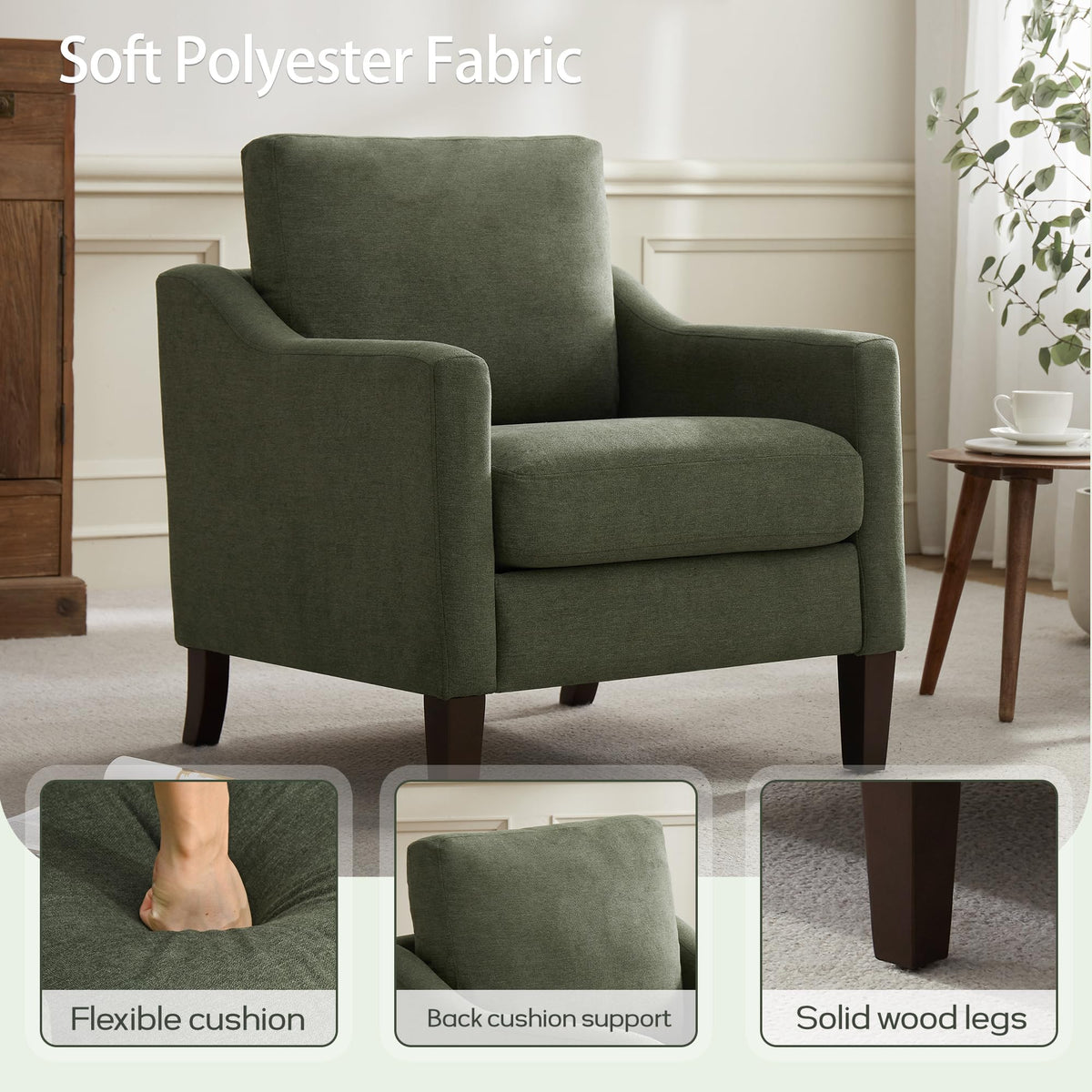 Accent Chairs Set of 2 Green L933801