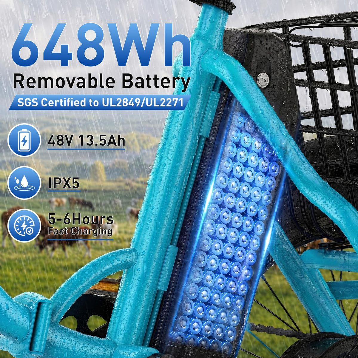 Folding Electric Tricycle 1000W 48V 18" Tire I136067