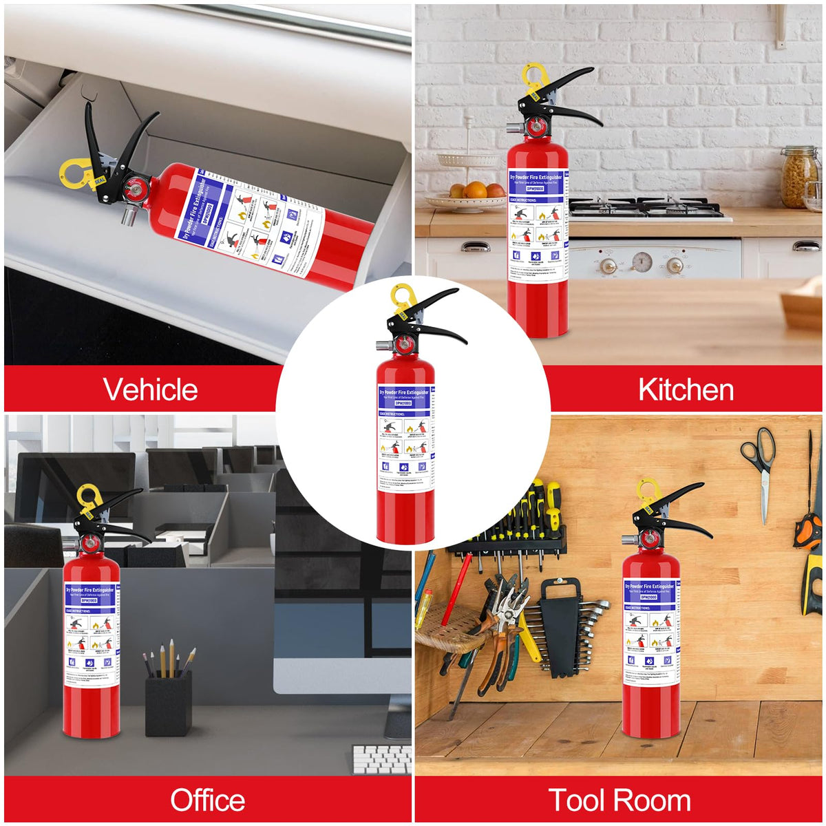 2 Pack 2.5 lb ABC Dry Chemical Fire Extinguisher Y381306