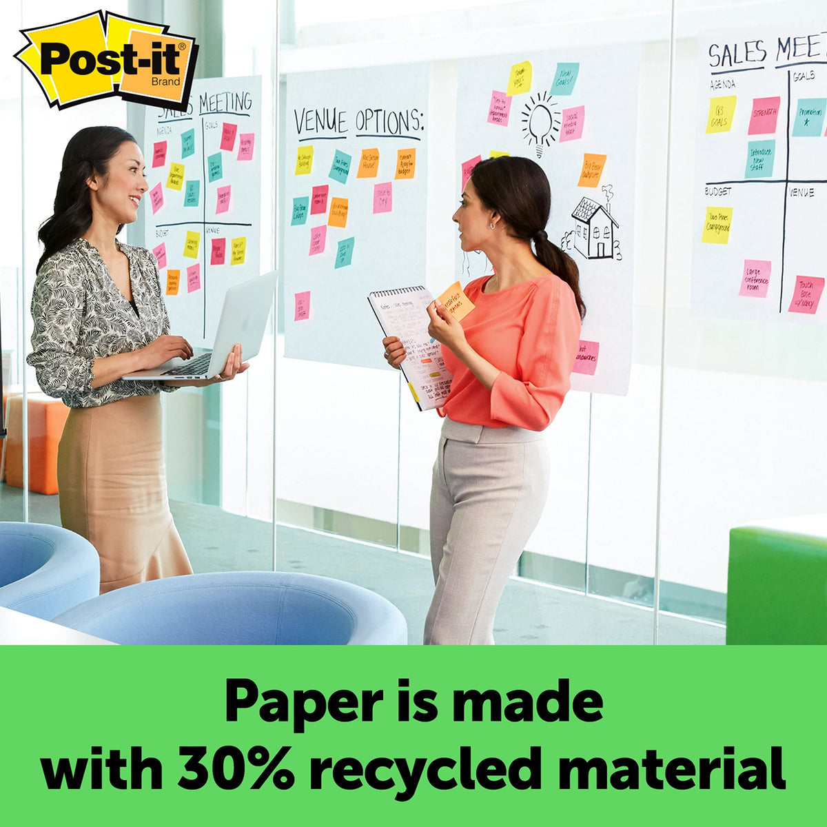 White Recycled Paper Easel Pad 25 in x 30 in 6 Pads/Pack E8013