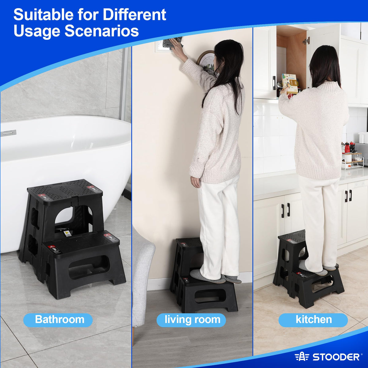 Folding 2-Step Non-Slip Step Stool I497