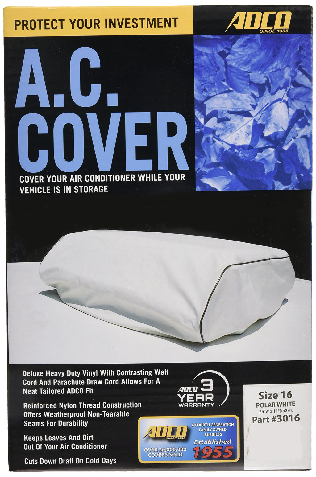 White RV Air Conditioner Cover Z941629