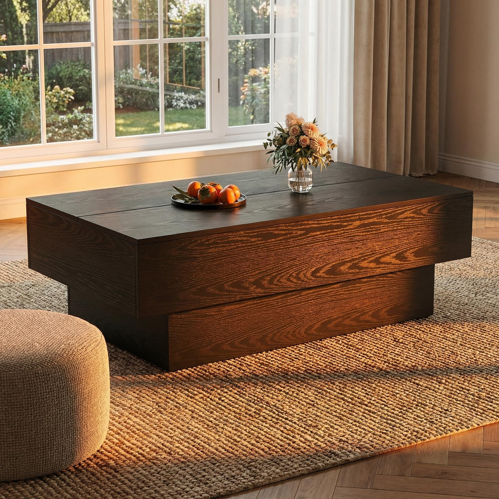 Black Rectangle Coffee Table K238