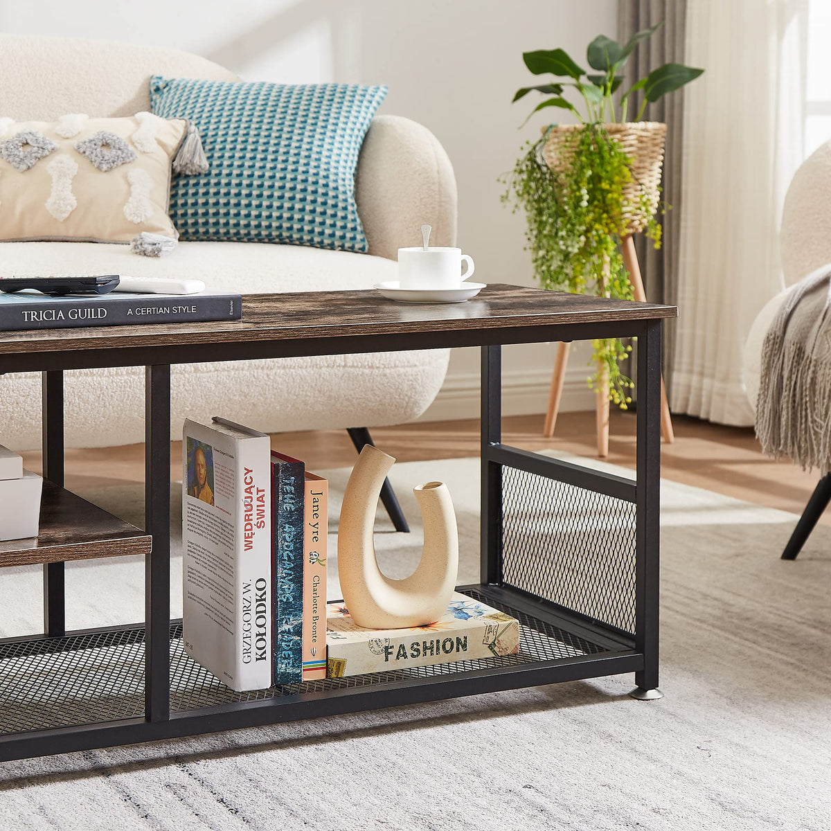 Brown 3 Tier TV Stand up to 80 Inch Y748340