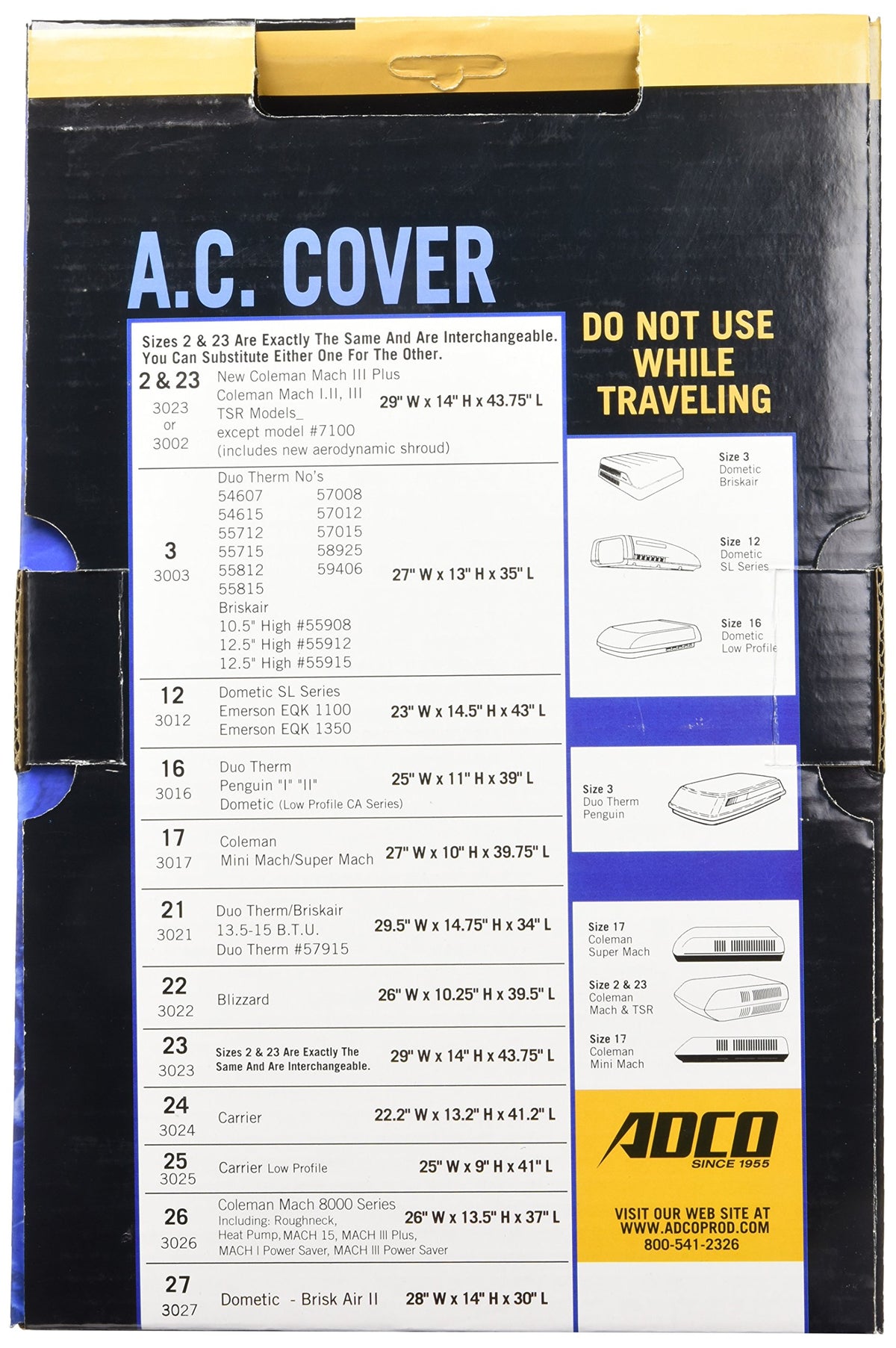 White RV Air Conditioner Cover Z941629